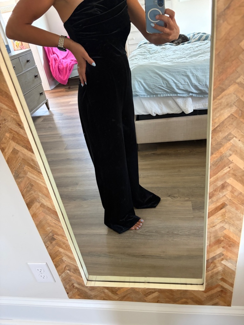 NWTSteve Madden Jumpsuit Black Velvet